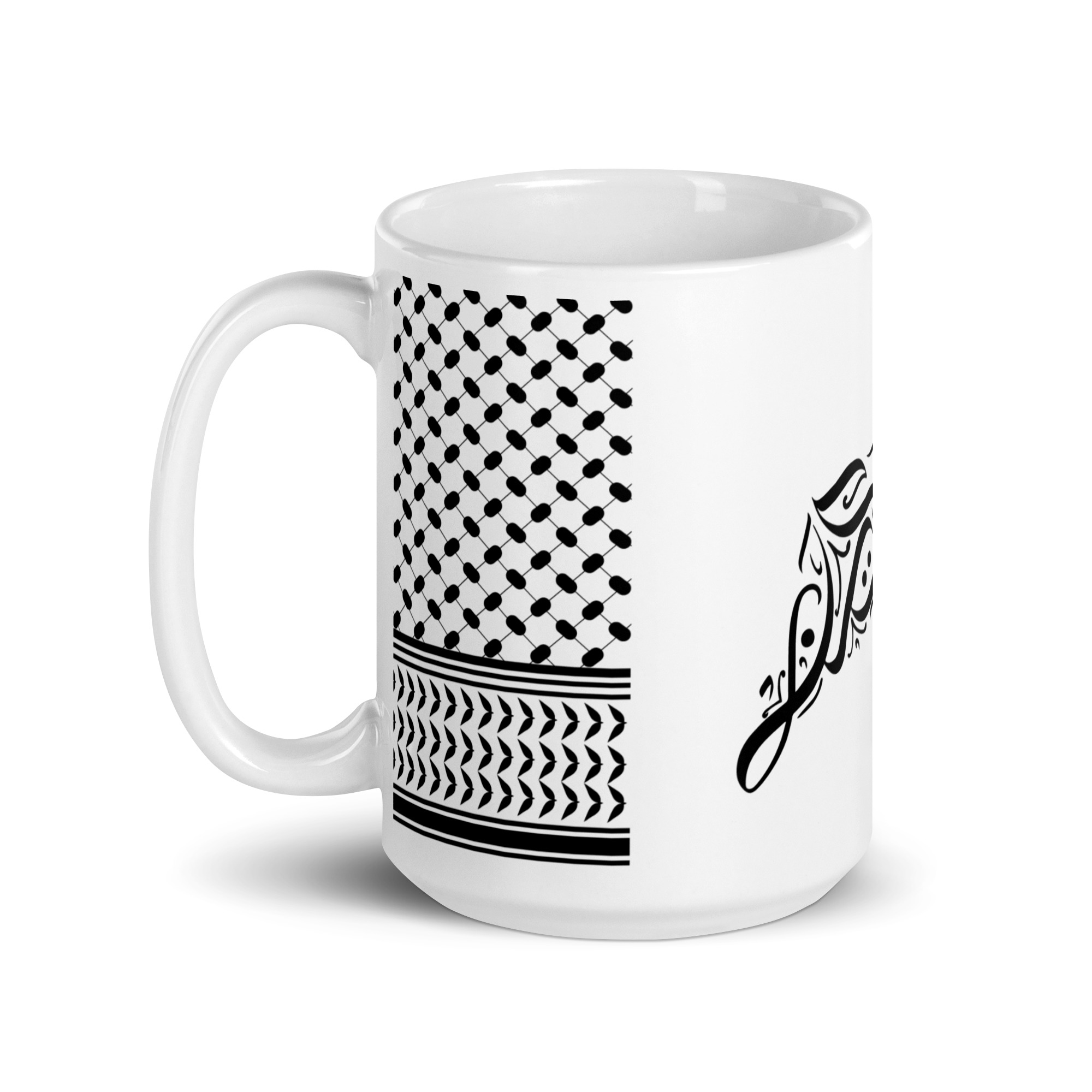 Palestine Calligraphy White glossy mug Canada ottawa